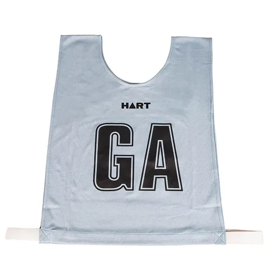 HART Mock Mesh Netball Bibs Snr - Silver Bib/Black Letters - Modern Teaching Aids NZ