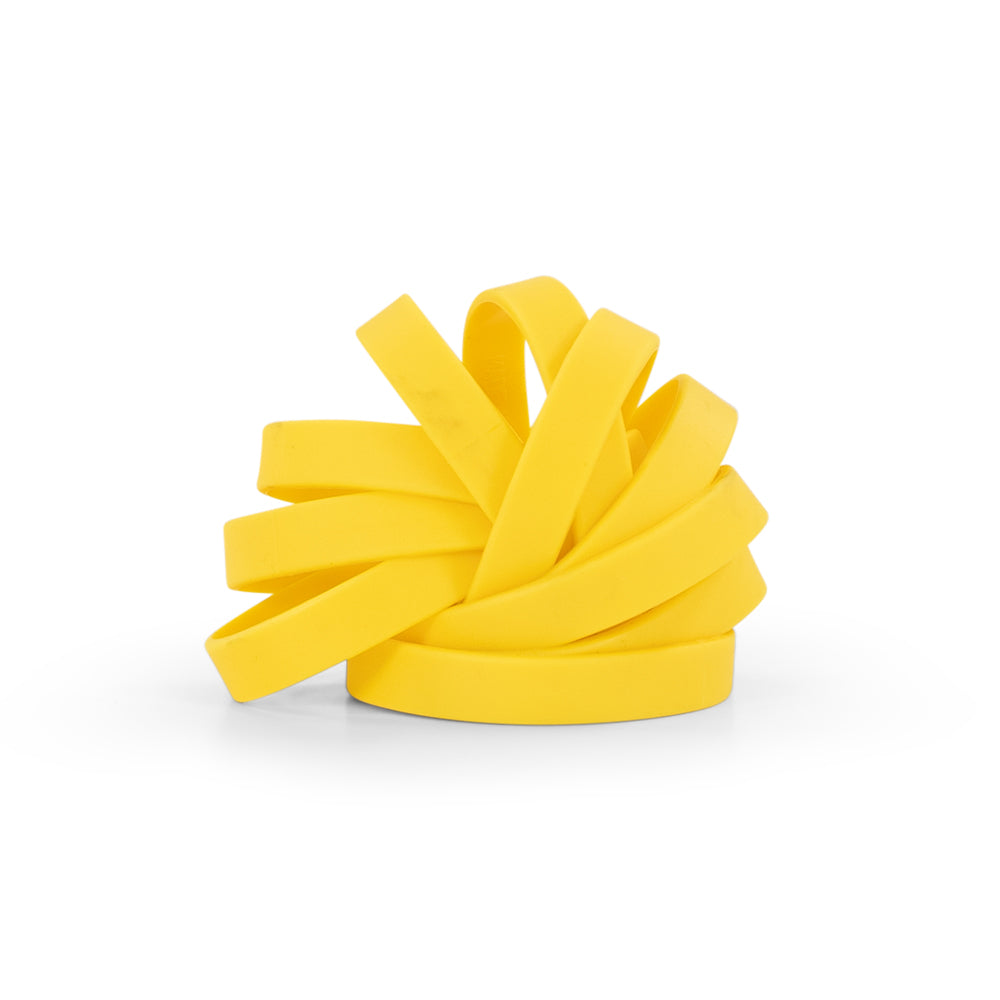 Silicone Wrist Bands Yellow 10 - Modern Teaching Aids NZ