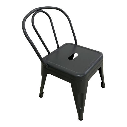 Set of 4 Child Tolix Chair Charcoal 30cmH - Modern Teaching Aids NZ