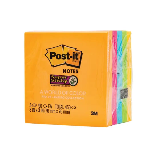 Post-it Notes Super Sticky PK5 - Modern Teaching Aids NZ