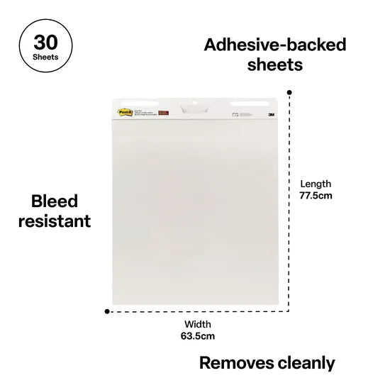 Post-it Self-Stick Easel Pad 30 Sheets - Modern Teaching Aids NZ