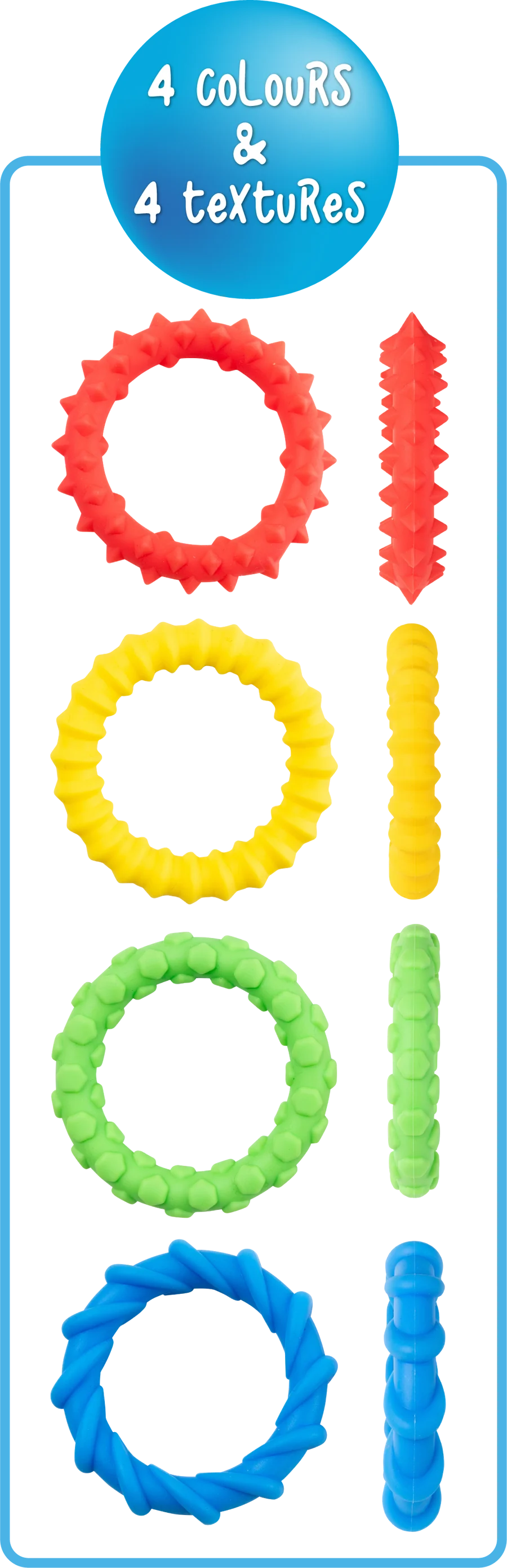 Textured Fidget Bracelets Set of 4