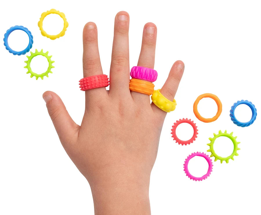 Textured Fidget Rings Set of 12
