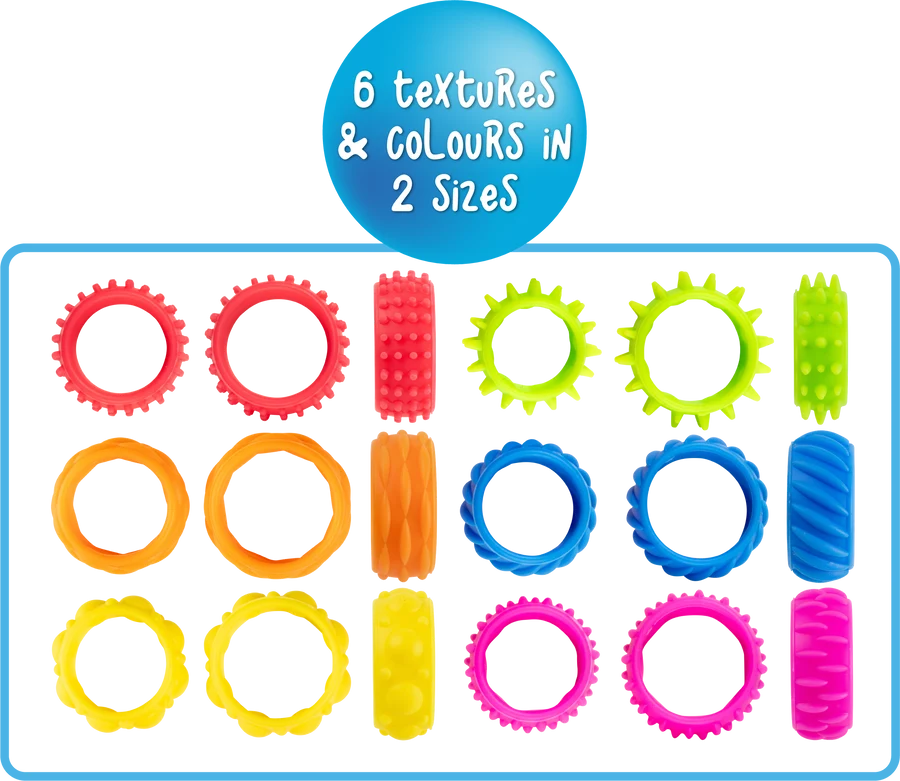 Textured Fidget Rings Set of 12