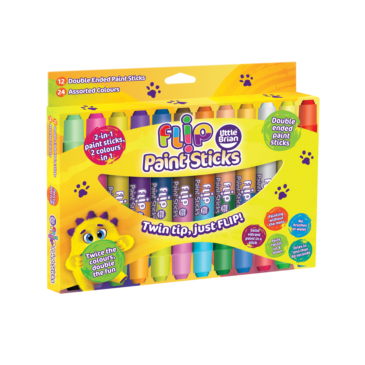 Little Brian - Flip Paint Sticks 12 Pk - Modern Teaching Aids NZ