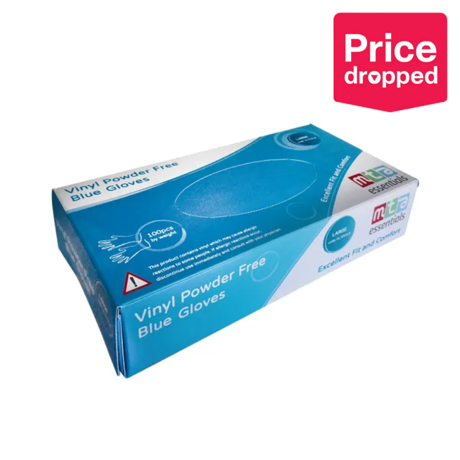 Vinyl Gloves Blue Large - Pack of 100