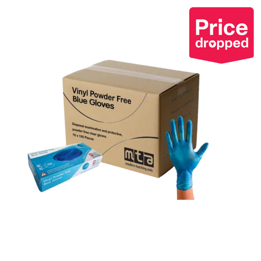 Vinyl Gloves Blue XL - 10 x Pack of 100