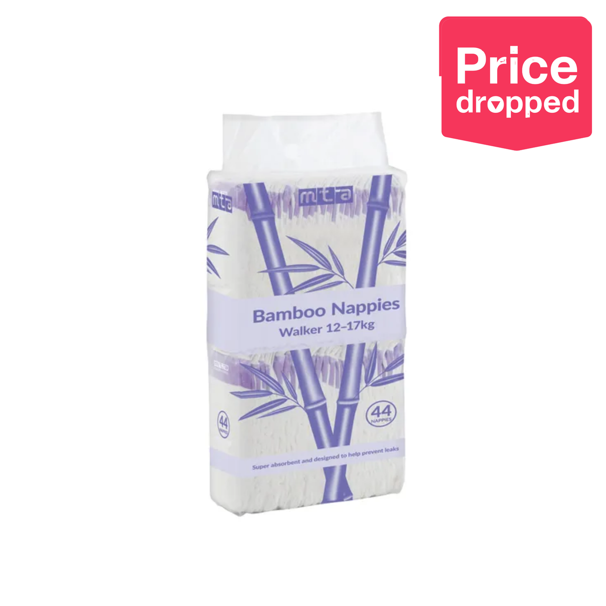 Bamboo Nappies - Walker, 12-17 kg, Pack of 44