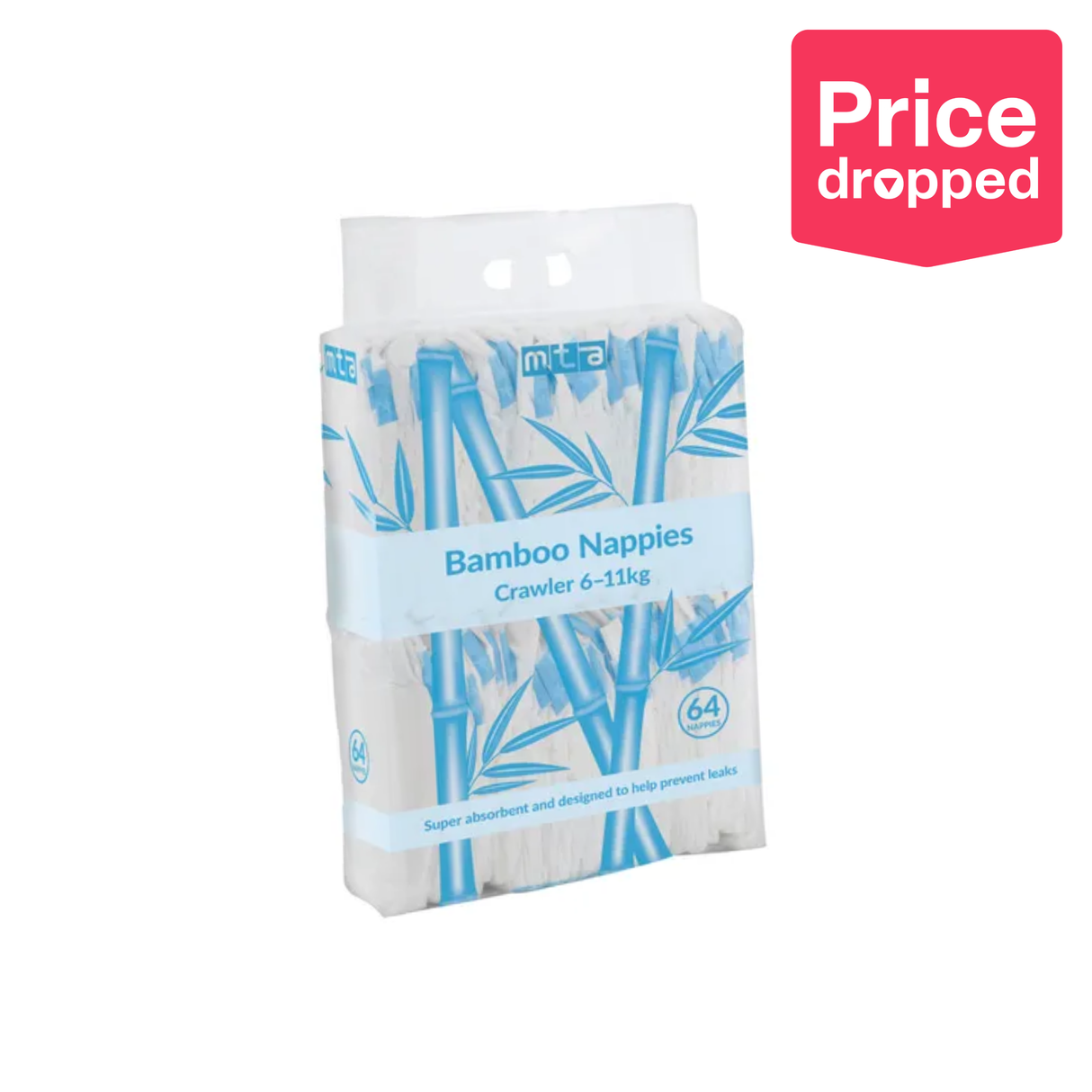 Bamboo Nappies - Crawler, 6-11 kg, Pack of 64