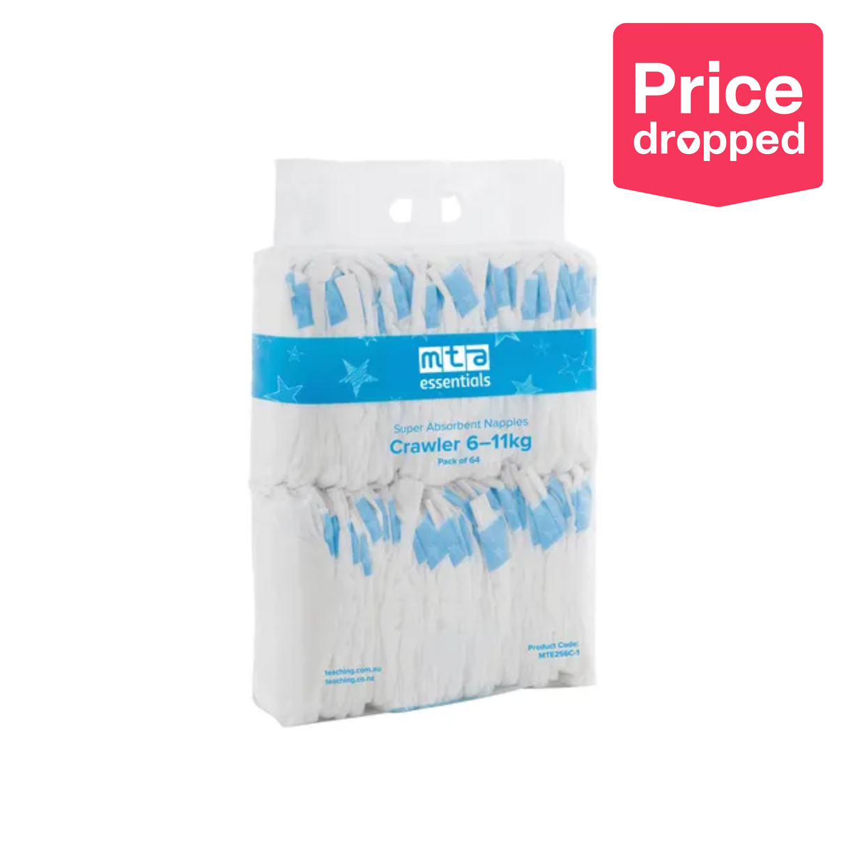 MTA Essentials Nappies - Crawler, 6-11 kg, Pack of 64