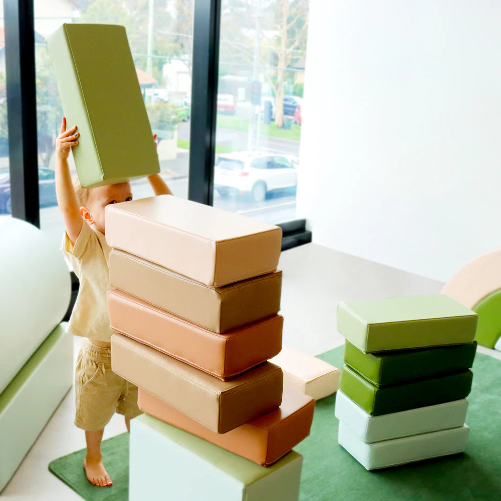 Rectangle Soft Blocks Earth – 12pc - Modern Teaching Aids NZ
