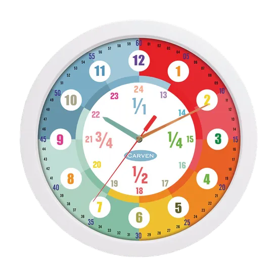 Education Wall Clock - 24-Hour, 303 x 303 mm - Modern Teaching Aids NZ