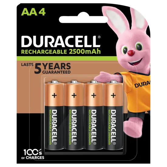 Duracell Rechargeable Batteries AA - Pack of 4