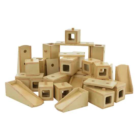MTA Spaces - Large Wooden Blocks & Ramps - 35 Pieces - Modern Teaching Aids NZ
