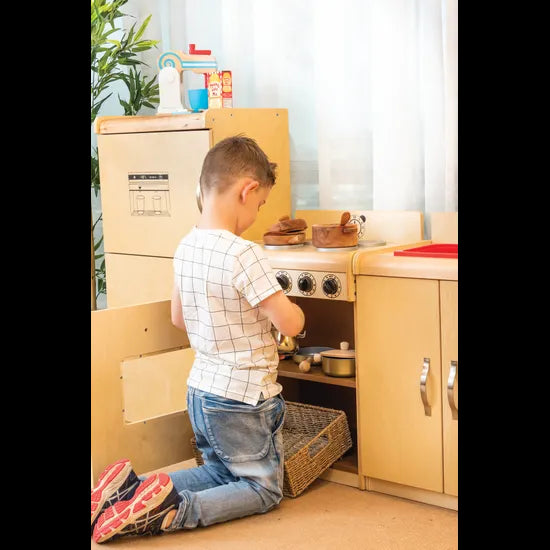 Natural Spaces Kitchen Stove Wooden 66cm High - Modern Teaching Aids NZ