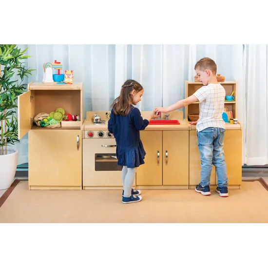 Natural Spaces Kitchen Set of 4 Wooden Pieces - Modern Teaching Aids NZ