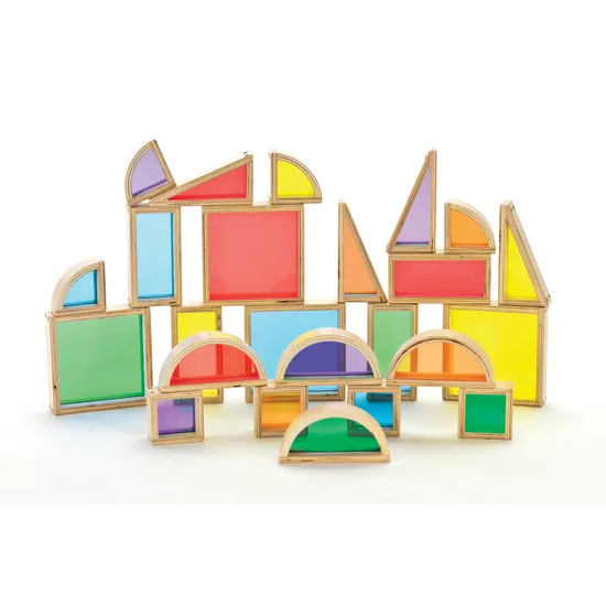 Natural Spaces - See Through Coloured Blocks -24pc - Modern Teaching Aids NZ