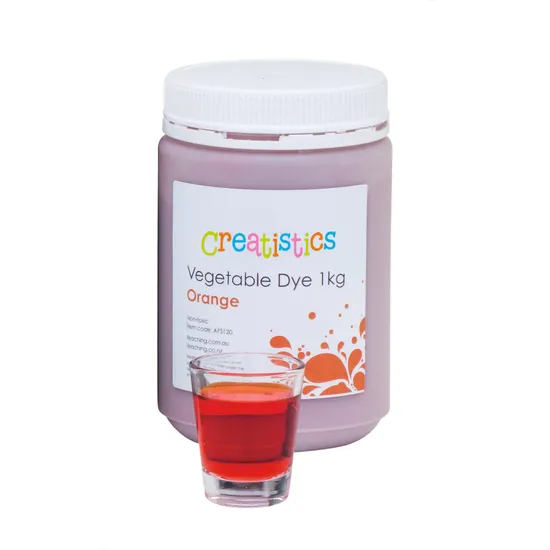Creatistics Vegetable Dye - Orange 1kg Jar - Modern Teaching Aids NZ