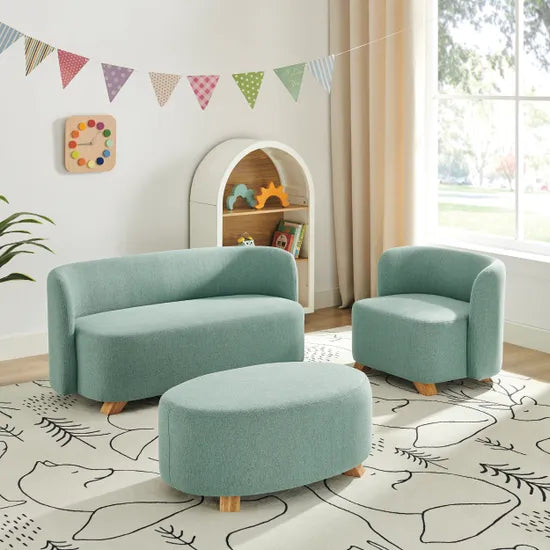 Aalto Curved Green Sofa Set