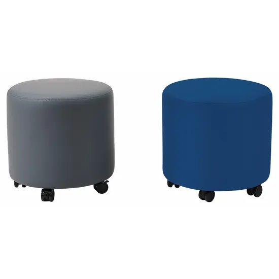Aalto - Round Ottoman - Steel Blue - Modern Teaching Aids NZ