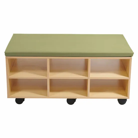 Aalto Storage Ottoman - Green Vinyl