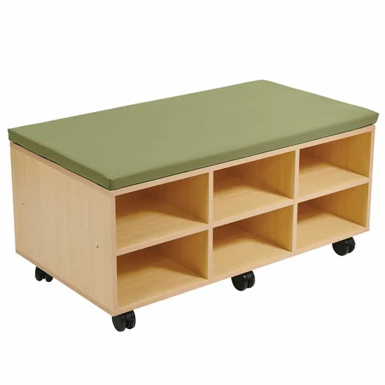 Aalto Storage Ottoman - Green Vinyl