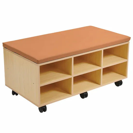 AaltoStorage Ottoman - Orange Vinyl