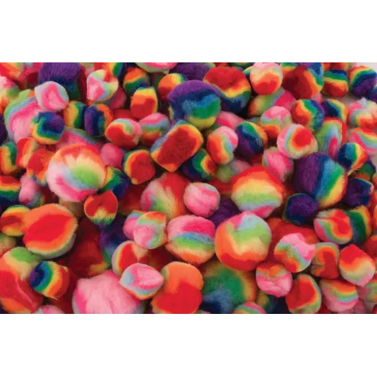 Rainbow Pom Poms - Pack of 200 - Modern Teaching Aids NZ
