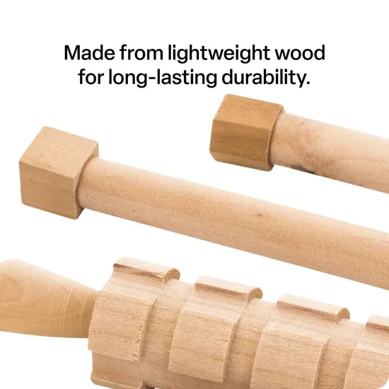 Wooden Dough Tools - Set of 12 - Modern Teaching Aids NZ