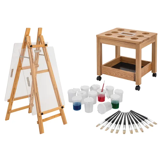 Toddler Eiffel Easel & Paint Pot Table Kit