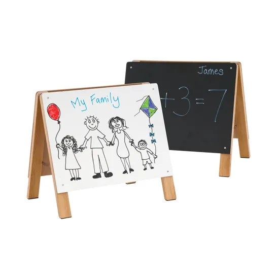 Creatistics Table Top Easel Whiteboard & Blackboard - Modern Teaching Aids NZ