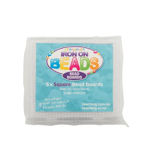 Creatistics Square Bead Boards for 5 mm Beads- Pack of 5 - Modern Teaching Aids NZ