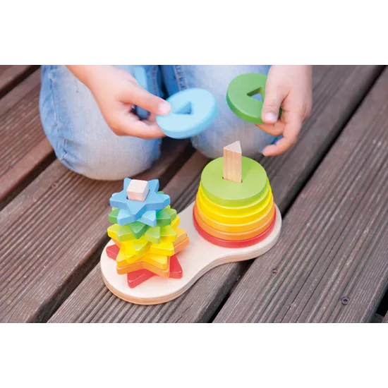Wooden Rainbow Stacking Kit
