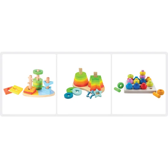 Wooden Rainbow Stacking Kit