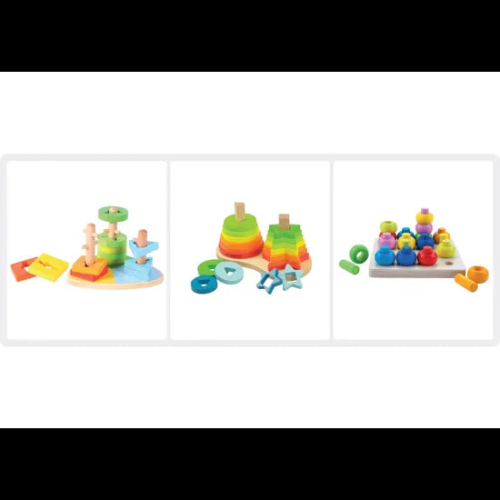 Wooden Rainbow Stacking Kit