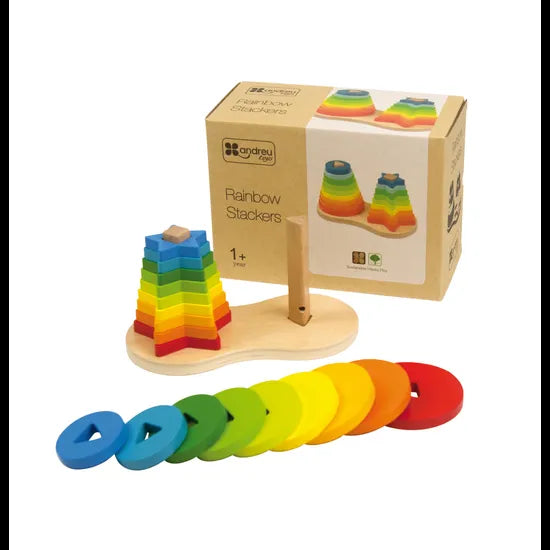 Rainbow Stackers 19 Pieces - Modern Teaching Aids NZ