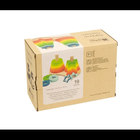 Rainbow Stackers 19 Pieces - Modern Teaching Aids NZ