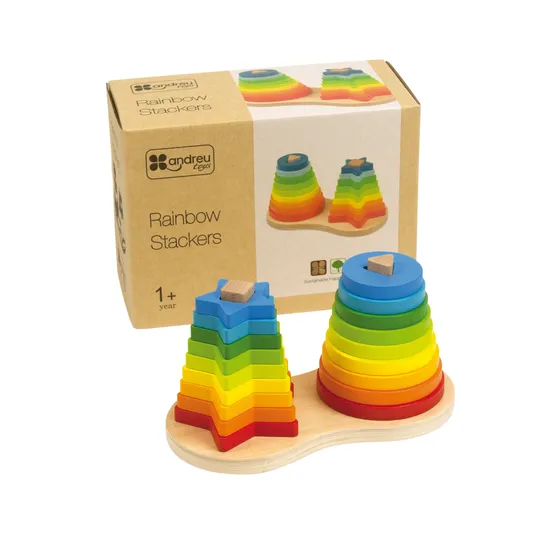 Rainbow Stackers 19 Pieces - Modern Teaching Aids NZ