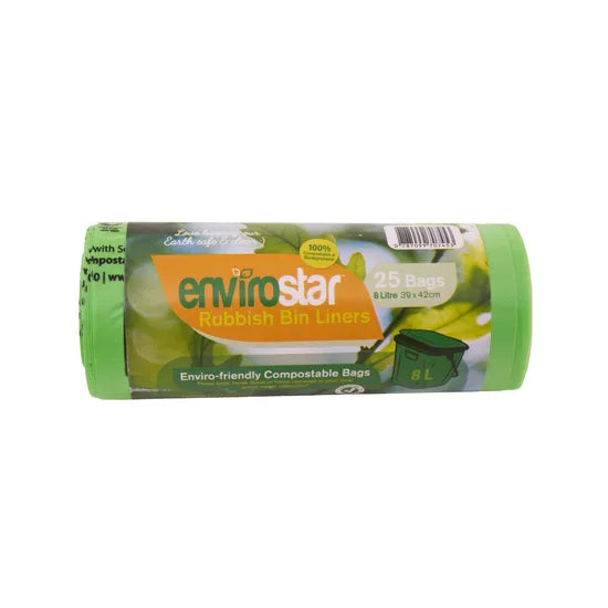Envirostar Compost Bin Liners - 8 L, Roll of 25