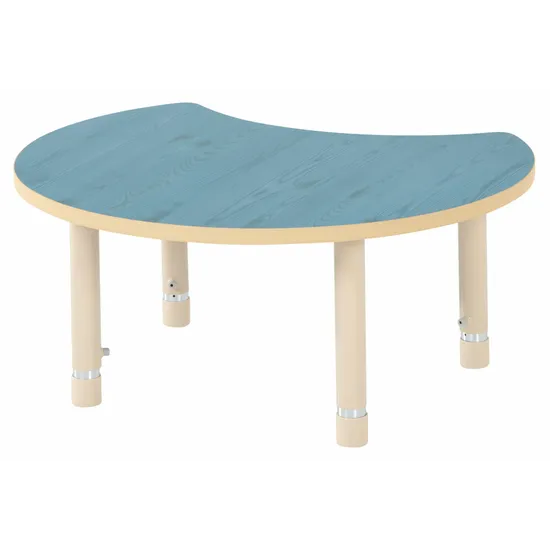Aurum Spaces - Cut Away Table - 85 x 72 cm - Blue - 39-61.5 cm - Modern Teaching Aids NZ