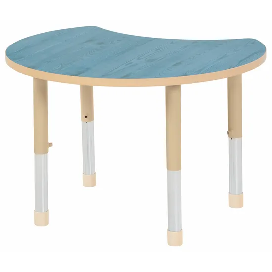 Aurum Spaces - Cut Away Table - 85 x 72 cm - Blue - 39-61.5 cm - Modern Teaching Aids NZ