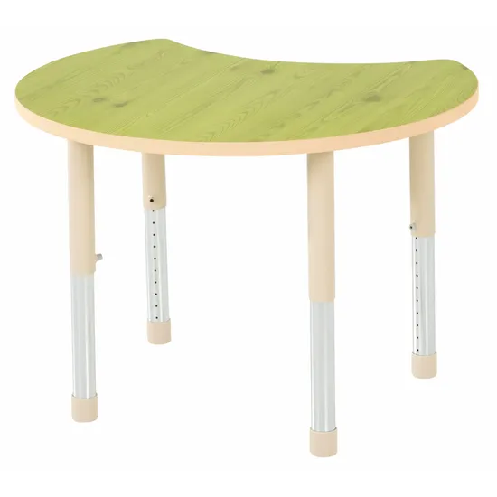 Aurum Spaces - Cut Away Table - 85 x 72 cm - Green - 39-61.5 cm - Modern Teaching Aids NZ