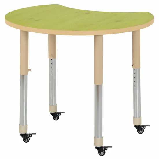 Aurum Spaces - Cut Away Table - 85 x 72 cm - Green - 57-79.5 cm - Modern Teaching Aids NZ