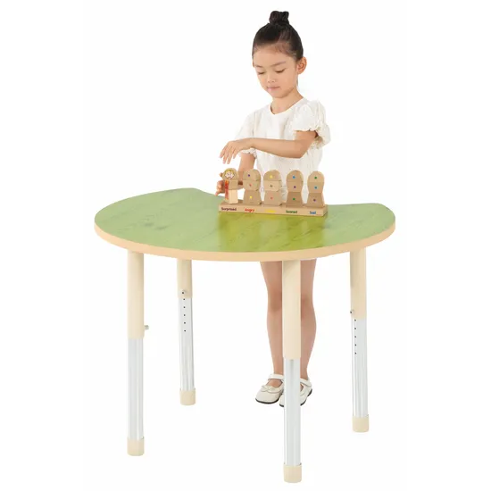 Aurum Spaces - Cut Away Table - 85 x 72 cm - Green - 57-79.5 cm - Modern Teaching Aids NZ