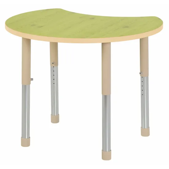 Aurum Spaces - Cut Away Table - 85 x 72 cm - Green - 57-79.5 cm - Modern Teaching Aids NZ