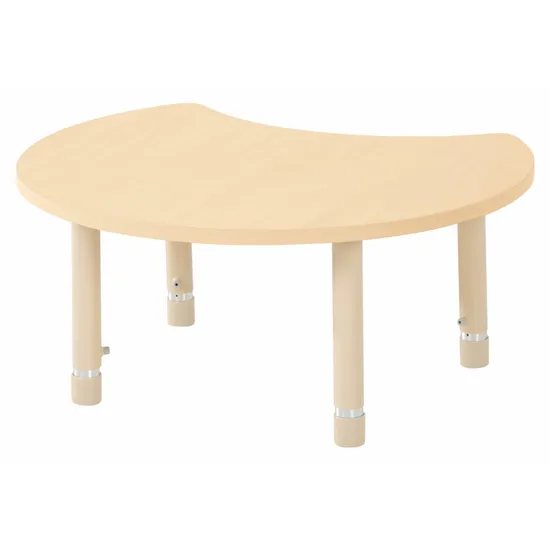 Aurum Spaces - Cut Away Table - 85 x 72 cm - Natural - 39-61.5 cm - Modern Teaching Aids NZ