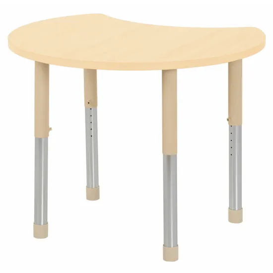 Aurum Spaces - Cut Away Table - 85 x 72 cm - Natural - 57-79.5 cm - Modern Teaching Aids NZ