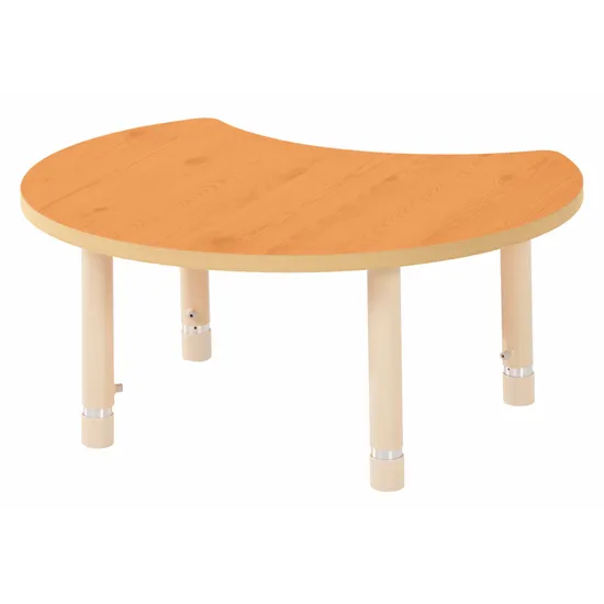 Aurum Spaces - Cut Away Table - 85 x 72 cm - Orange - 39-61.5 cm - Modern Teaching Aids NZ