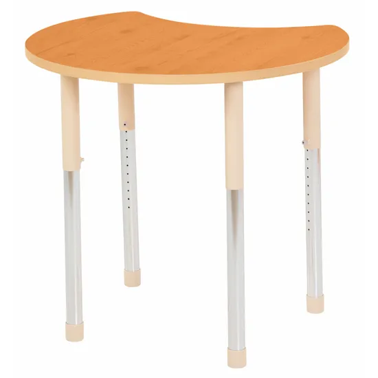 Aurum Spaces - Cut Away Table - 85 x 72 cm - Orange - 57-79.5 cm - Modern Teaching Aids NZ