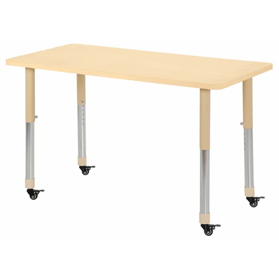 Aurum Spaces - Rectangle Table - 120 x 60 cm - Natural - 57-79.5 cm - Modern Teaching Aids NZ